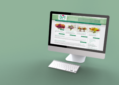 B/A Florist Website Redesign, Tumblr Blog & Facebook Branding