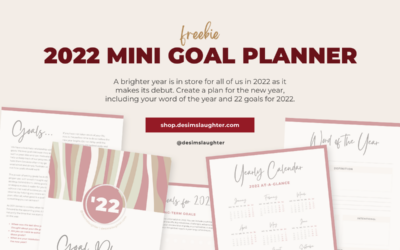 FREEBIE: 22 Goals for 2022 Planner